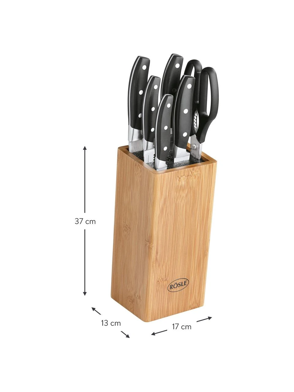 Rösle Messer Cuisine mit Messerblock, 7er-Set, Set in verschiedenen Größen 3 Rösle Messer Cuisine mit Messerblock, 7er-Set, Set in verschiedenen Größen – Bild 3