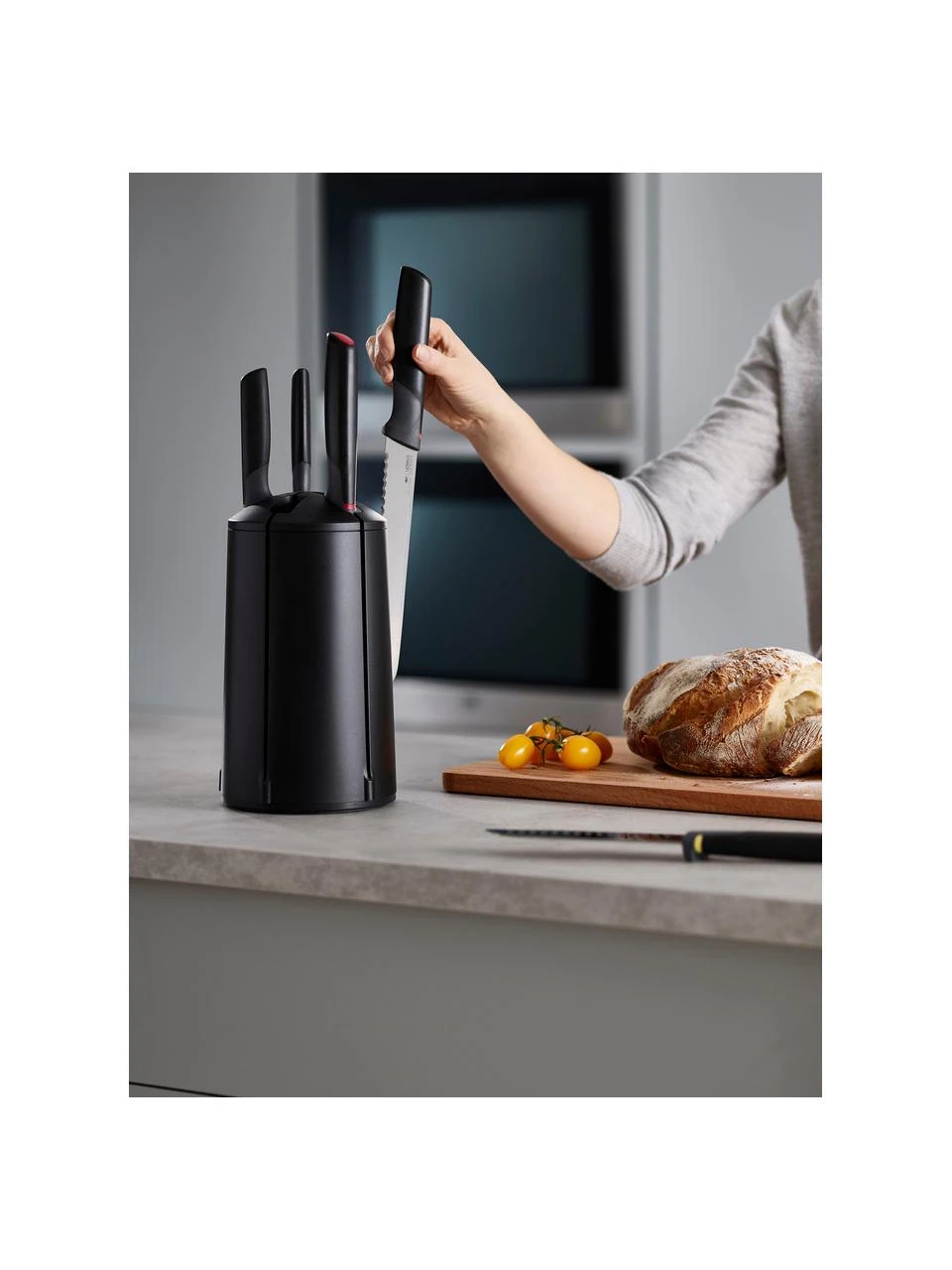 Joseph Joseph Messer-Set Elevate in Schwarz mit Karussell, 6-tlg., Verschiedene Größen 2 Joseph Joseph Messer-Set Elevate in Schwarz mit Karussell, 6-tlg., Verschiedene Größen – Bild 2