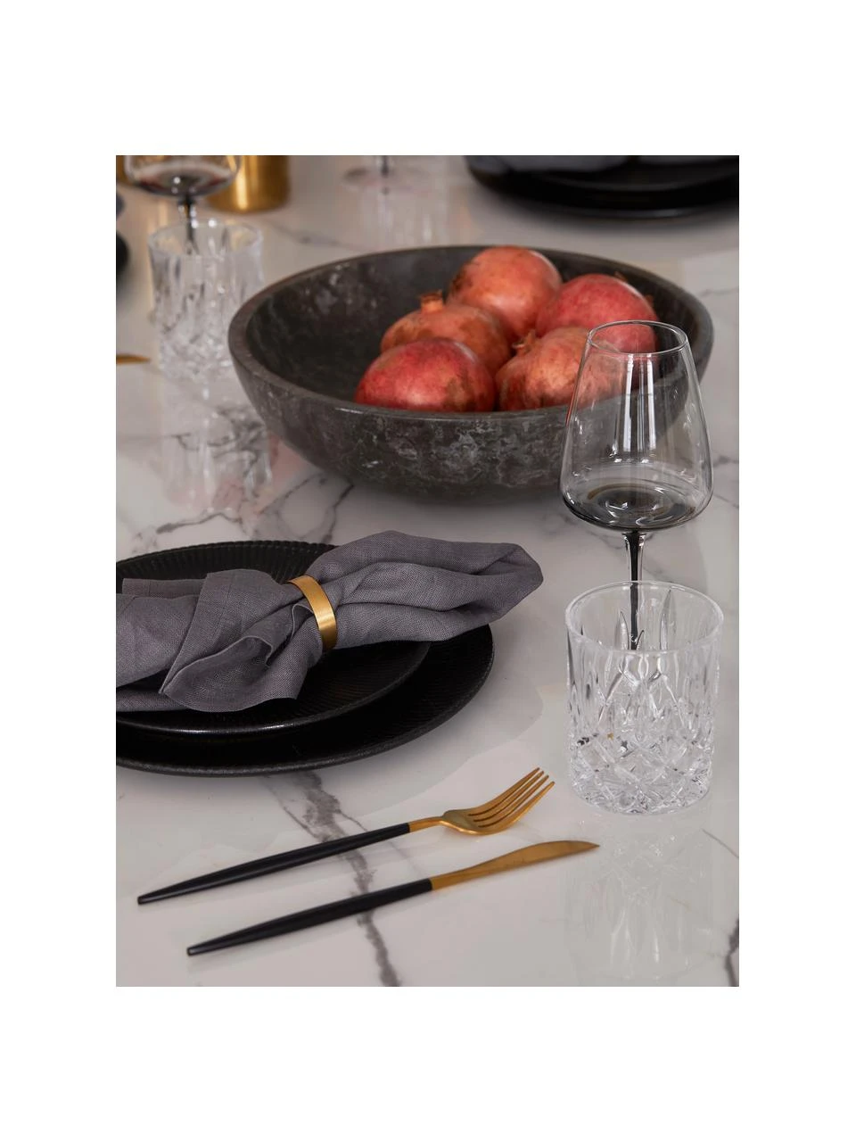 Messingfarbenes Besteck-Set Faina in Matt, 6 Personen (24-tlg.), Edelstahl 18/0, beschichtet, Messingfarben, Schwarz, Set mit verschiedenen Größen Messingfarbenes Besteck-Set Faina in Matt, 6 Personen (24-tlg.), Set mit verschiedenen Größen -Küche Geschäft Messingfarbenes Besteck Set Faina in Matt 6 Personen 24 tlg 3