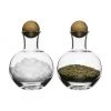 Mundgeblasene Gewürzflaschen Eden mit Holzdeckel, 2 Stück, Ø 10 x H 10 cm