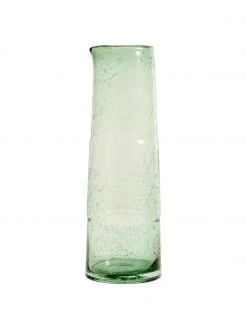 Nordal Mundgeblasene Glaskaraffe Greenie in Grün, 1.3 L, Ø 8 x H 30 cm, 1.3 L