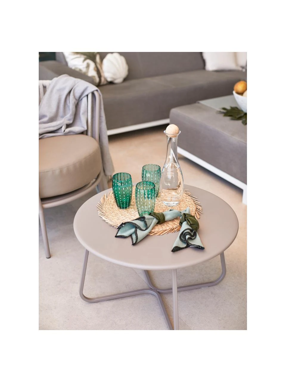 Mundgeblasene Karaffe Eden mit Holzdeckel, 1 L, H 35 cm, 1 L 3 Mundgeblasene Karaffe Eden mit Holzdeckel, 1 L, H 35 cm, 1 L – Bild 3