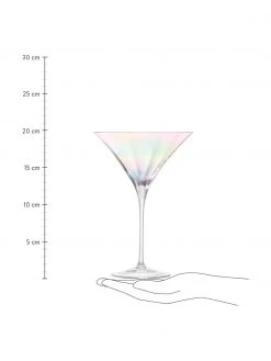 Lsa International Mundgeblasene Martinigläser Pearl mit schimmerndem Perlmuttglanz, 2 Stück, Ø 14 x H 20 cm, 300 ml -Küche Geschäft Mundgeblasene Martiniglaser Pearl mit schimmerndem Perlmuttglanz 2 Stuck 2