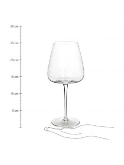 Westwing Collection Mundgeblasene Rotweingläser Ellery, 4 Stück, Ø 11 x H 23 cm -Küche Geschäft Mundgeblasene Rotweinglaser Ellery 4 Stuck 4