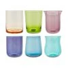 Bitossi Home Mundgeblasene Wassergläser Diseguale in unterschiedlichen Farben und Formen, 6 Stück, Ø 8 x H 10 cm, 200 ml