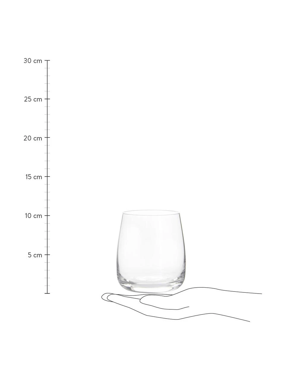 Mundgeblasene Wassergläser Ellery, 4 Stück, Glas, Transparent, Ø 9 x H 10 cm Westwing Collection Mundgeblasene Wassergläser Ellery, 4 Stück, Ø 9 x H 10 cm -Küche Geschäft Mundgeblasene Wasserglaser Ellery 4 Stuck 3