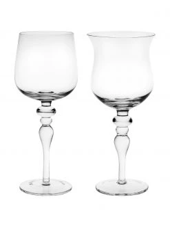 Bitossi Home Mundgeblasene Weingl&auml;ser Diseguale in unterschiedlichen Formen, 6 St&uuml;ck , Ø 8 x H 20 cm, 200 ml -Küche Geschäft Mundgeblasene Weinglaser Diseguale in unterschiedlichen Formen 6 Stuck 2