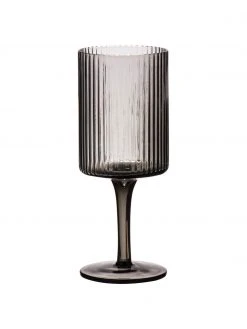 Ladelle Mundgeblasene Weingläser Erskine mit Rillenstruktur, 4 Stück, Ø 8 x H 18 cm, 350 ml