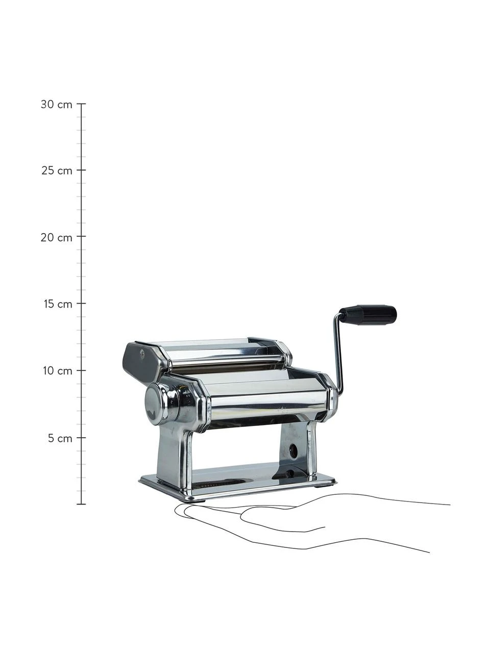 Bahne Nudelmaschine Giuseppe, B 21 x H 15 cm 2 Bahne Nudelmaschine Giuseppe, B 21 x H 15 cm – Bild 2