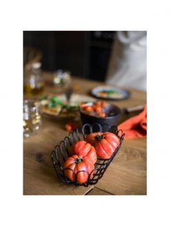 Andrea House Ovaler Aufbewahrungskorb Merli in Schwarz, B 29 x H 19 cm -Küche Geschäft Ovaler Aufbewahrungskorb Merli in Schwarz 3