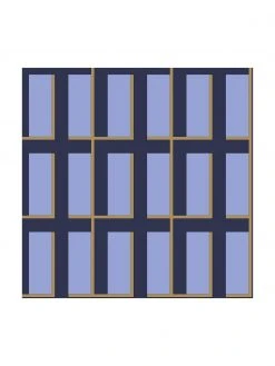 Broste Copenhagen Papier-Servietten Isa in Blau, 12 Stück, B 33 x L 33 cm