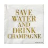 Bloomingville Papier-Servietten Save Water, 20 St&uuml;ck, B 33 x L 33 cm