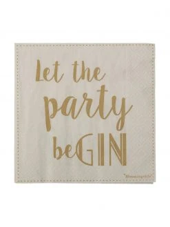 Bloomingville Papier-Servietten Tedde mit Aufschrift, 20 Stück, B 33 x L 33 cm