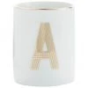 Bitossi Home Porzellan-Becher Yours mit Buchstaben (Varianten von A bis Z) in Gold, Becher A, 300 ml