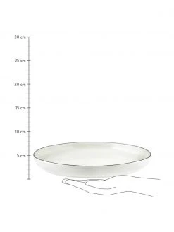 Westwing Collection Porzellan Geschirr-Set Facile mit schwarzem Rand, 6 Personen (18-tlg.) -Küche Geschäft Porzellan Geschirr Set Facile mit schwarzem Rand 6 Personen 18 tlg 3