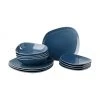 Villeroy & Boch Porzellan Geschirr-Set Organic in Blau, 4 Personen (12-tlg.), Set in verschiedenen Größen