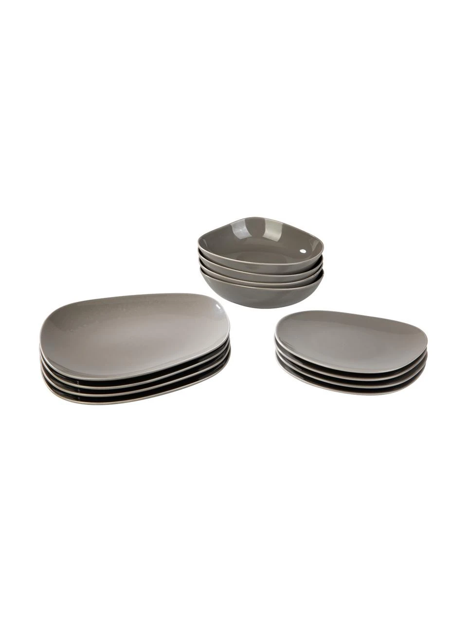 Villeroy & Boch Porzellan Geschirr-Set Organic in Taupe, 4 Personen (12-tlg.), Set in verschiedenen Größen 1 Villeroy & Boch Porzellan Geschirr-Set Organic in Taupe, 4 Personen (12-tlg.), Set in verschiedenen Größen