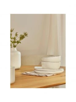 Westwing Collection Porzellan Müslischale Facile Ø 16 cm mit schwarzem Rand, 2 Stück, Ø 16 x H 8 cm 2 Westwing Collection Porzellan Müslischale Facile Ø 16 cm mit schwarzem Rand, 2 Stück, Ø 16 x H 8 cm -Küche Geschäft Porzellan Muslischale Facile O 16 cm mit schwarzem Rand 2 Stuck 2