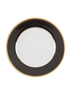 Cote Table Porzellan-Platzteller Ginger mit Goldrand, 6 Stück, Ø 27 cm