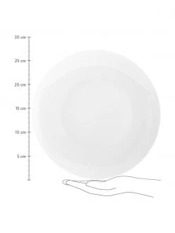 Westwing Collection Porzellan-Speiseteller Delight Modern in Wei&szlig;, 2 St&uuml;ck, Ø 27 cm -Küche Geschäft Porzellan Speiseteller Delight Modern in Weiss 2 Stuck 3