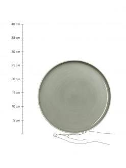 Asa Porzellan-Speiseteller Kolibri in Grau glänzend, 6 Stück, Ø 27 cm -Küche Geschäft Porzellan Speiseteller Kolibri in Grau glanzend 6 Stuck 2