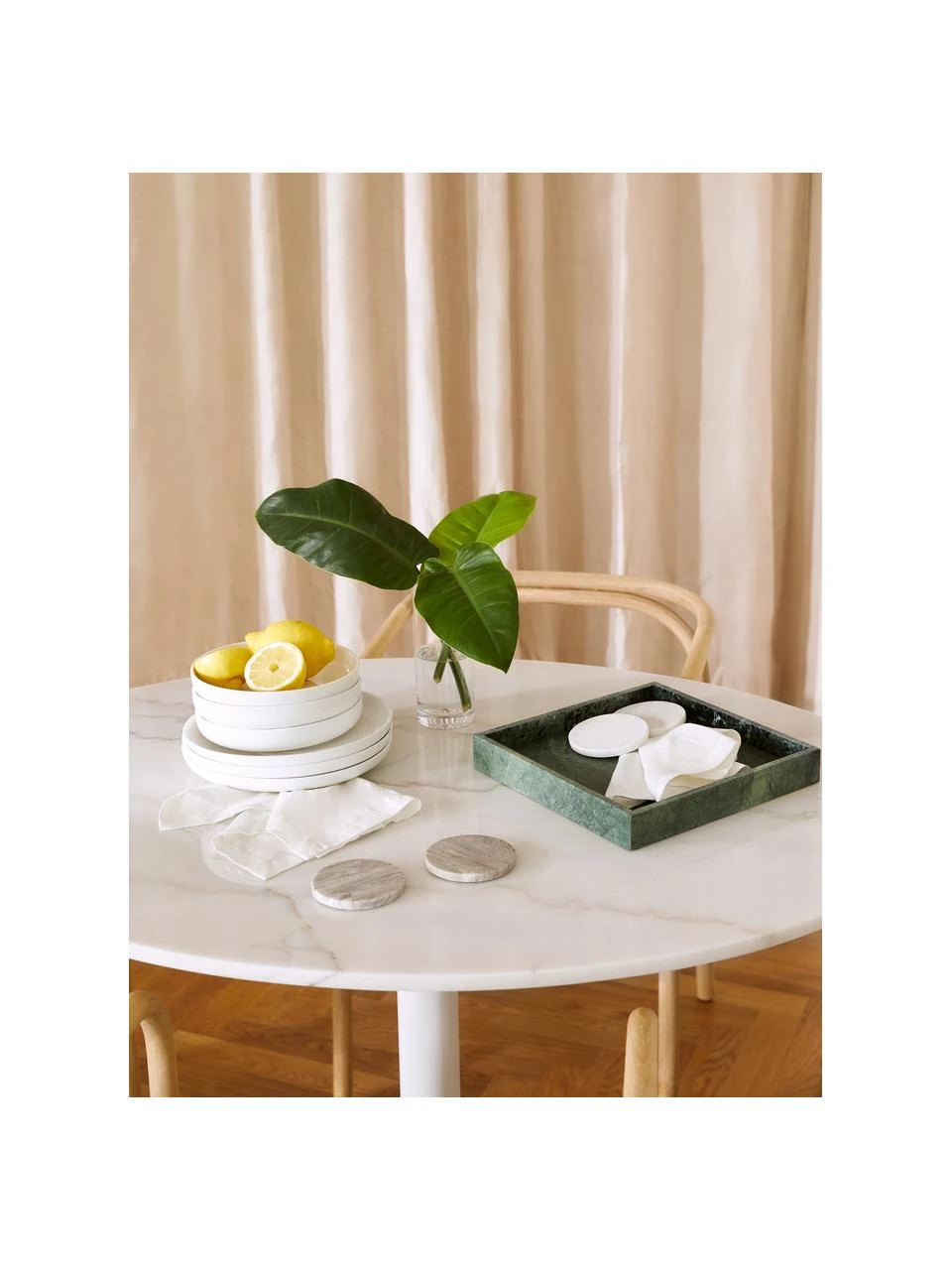 Westwing Collection Porzellan Suppenteller Nessa, 2 Stück, Ø 21 cm 2 Westwing Collection Porzellan Suppenteller Nessa, 2 Stück, Ø 21 cm – Bild 2