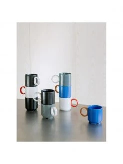 By On Porzellan-Tassen Noor in Schwarz/Beige, 2 Stück, Ø 8 x H 8 cm, 250 ml -Küche Geschäft Porzellan Tassen Noor in SchwarzBeige 2 Stuck 3