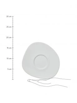 Villeroy & Boch Porzellan-Untertasse Organic in Weiß mit organischem Rand, L 18 x B 16 cm -Küche Geschäft Porzellan Untertasse Organic in Weiss mit organischem Rand 2