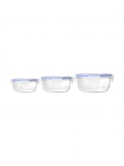 Runde Aufbewahrungsboxen Pure, 3-er Set, Set mit verschiedenen Größen