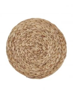 Bloomingville Runde Tischsets Wanda aus Wasserhyazinthe, 4 Stück, Ø 35 cm