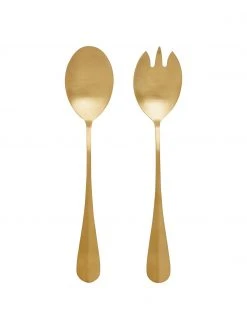 Nordal Salatbesteck Goldy in mattiertem Gold, 2er-Set, L 25 cm