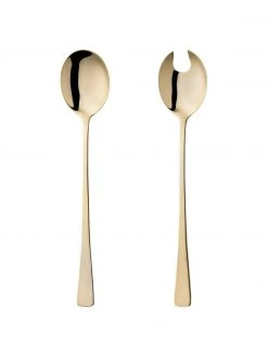 Salatbesteck Matera in Gold glänzend, 2er-Set, L 27 cm