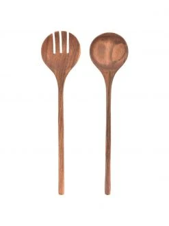 Salatbesteck Yanila aus Akazienholz, 2er-Set, L 30 cm