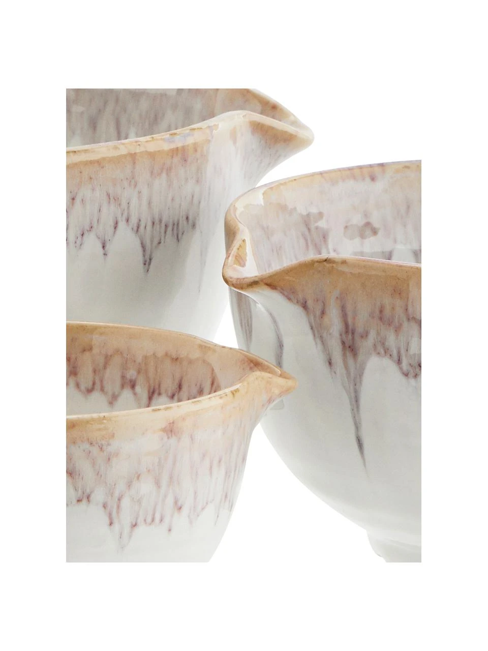 Madam Stoltz Salatschüssel-Set Mako aus Steingut mit Farbverlauf, 3 tlg., Set mit verschiedenen Größen 3 Madam Stoltz Salatschüssel-Set Mako aus Steingut mit Farbverlauf, 3 tlg., Set mit verschiedenen Größen – Bild 3