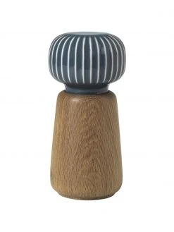 Kähler Salz- & Pfeffermühle Hammerhøi in Blaugrau, Ø 7 x H 15 cm