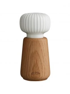 Kähler Salz- & Pfeffermühle Hammerhøi in Weiß, Ø 7 x H 15 cm