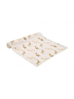 Magma Samt-Tischläufer Herde mit Rehmotiven, B 40 x L 145 cm