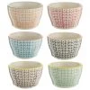 Bloomingville Schälchen Carla mit kleinem Muster, 6er-Set, Ø 11 x H 7 cm