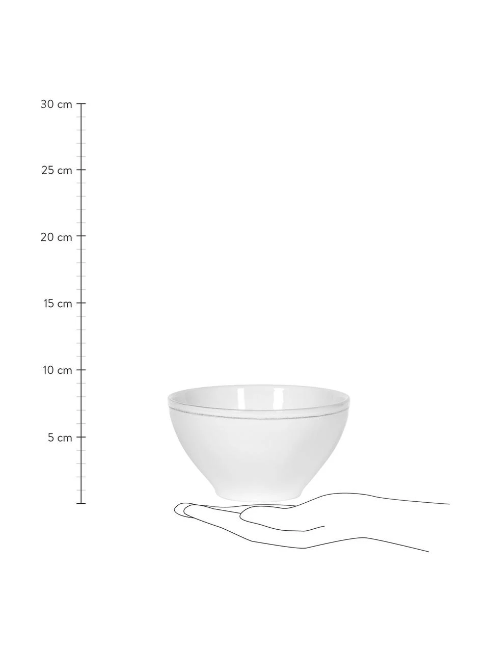 Schälchen Constance im Landhaus Style, 2 Stück, Steingut, Weiß, Ø 15 x H 9 cm Cote Table Schälchen Constance im Landhaus Style, 2 Stück, Ø 15 x H 9 cm -Küche Geschäft Schalchen Constance im Landhaus Style 2 Stuck 5