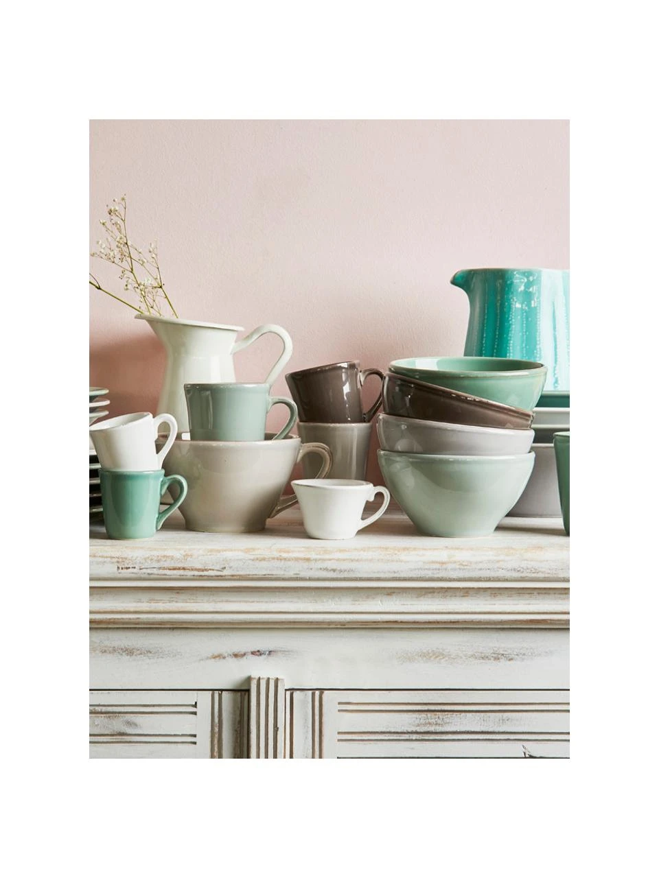 Schälchen Constance in Mint im Landhaus Style, 2 Stück, Steingut, Mint, Ø 15 x H 9 cm Cote Table Schälchen Constance in Mint im Landhaus Style, 2 Stück, Ø 15 x H 9 cm -Küche Geschäft Schalchen Constance in Mint im Landhaus Style 2 Stuck 1