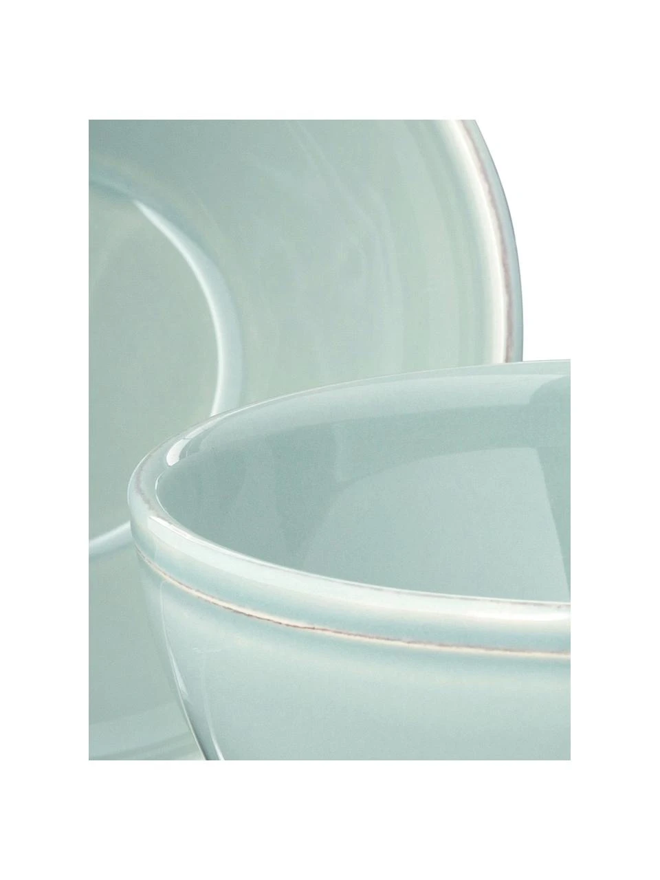 Schälchen Constance in Mint im Landhaus Style, 2 Stück, Steingut, Mint, Ø 15 x H 9 cm Cote Table Schälchen Constance in Mint im Landhaus Style, 2 Stück, Ø 15 x H 9 cm -Küche Geschäft Schalchen Constance in Mint im Landhaus Style 2 Stuck 4