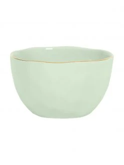 Urban Nature Culture Schälchen Good Morning in Mint mit goldfarbenem Rand, Ø 14 cm