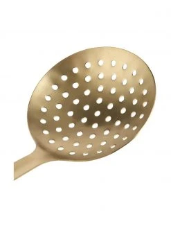 Nordal Schauml&ouml;ffel Goldies in mattem Gold, B 12 x L 33 cm -Küche Geschäft Schaumloffel Goldies in mattem Gold 3