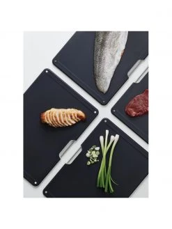 Joseph Joseph Schneidebretter Folio in Roségold mit Halterung, 4 Stück, B 36 x H 27 cm -Küche Geschäft Schneidebretter Folio in Rosegold mit Halterung 4 Stuck 4