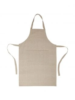 Andrea House Schürze Cappuccino aus Bio-Baumwolle in Beige, B 60 x L 90 cm