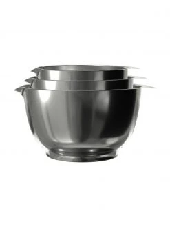 Rosti Schüssel-Set Margrethe aus Edelstahl in Silberfarben, 3-tlg., Set mit verschiedenen Größen