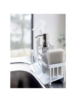 Yamazaki Schwamm- & Flaschenhalter Tower in Weiß, B 25 x H 10 cm -Küche Geschäft Schwamm and Flaschenhalter Tower in Weiss 3