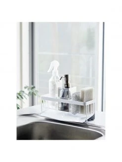 Yamazaki Schwamm- & Flaschenhalter Tower in Weiß, B 25 x H 10 cm -Küche Geschäft Schwamm and Flaschenhalter Tower in Weiss 4