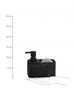 Andrea House Seifenspender Galia in Marmoroptik mit Schwamm, 2er-Set, B 15 x H 14 cm -Küche Geschäft Seifenspender Galia in Marmoroptik mit Schwamm 2er Set 2