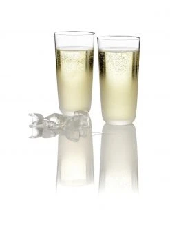 Stelton Semi-transparente Wassergläser Frost aus Glas, 2 Stück, Ø 7 cm, H 13 cm, 200 ml -Küche Geschäft Semi transparente Wasserglaser Frost aus Glas 2 Stuck 3